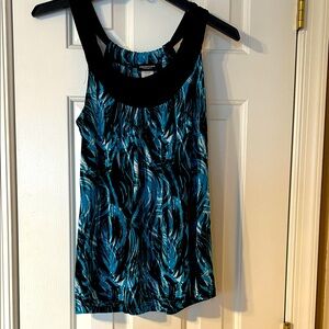 EUC Black and Blue Swirl Tank Top
